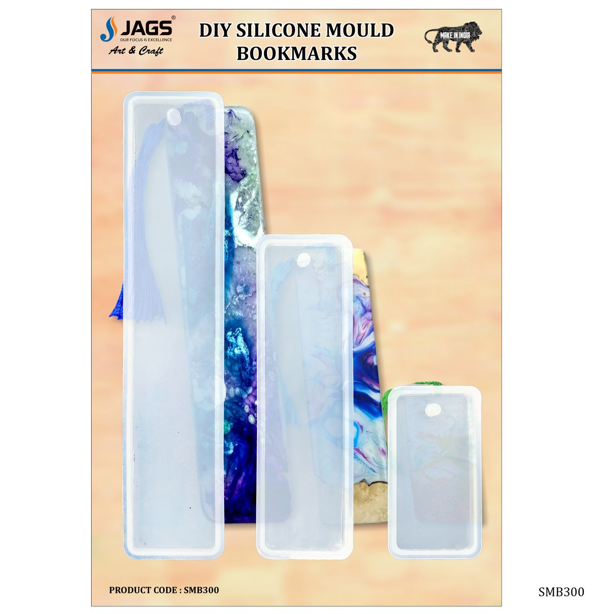 Gift To Love | Silicone Mould Bookmarks | Size : 2 4 6 Inch | Pcs : 3 Pc Set | Code : SMB300