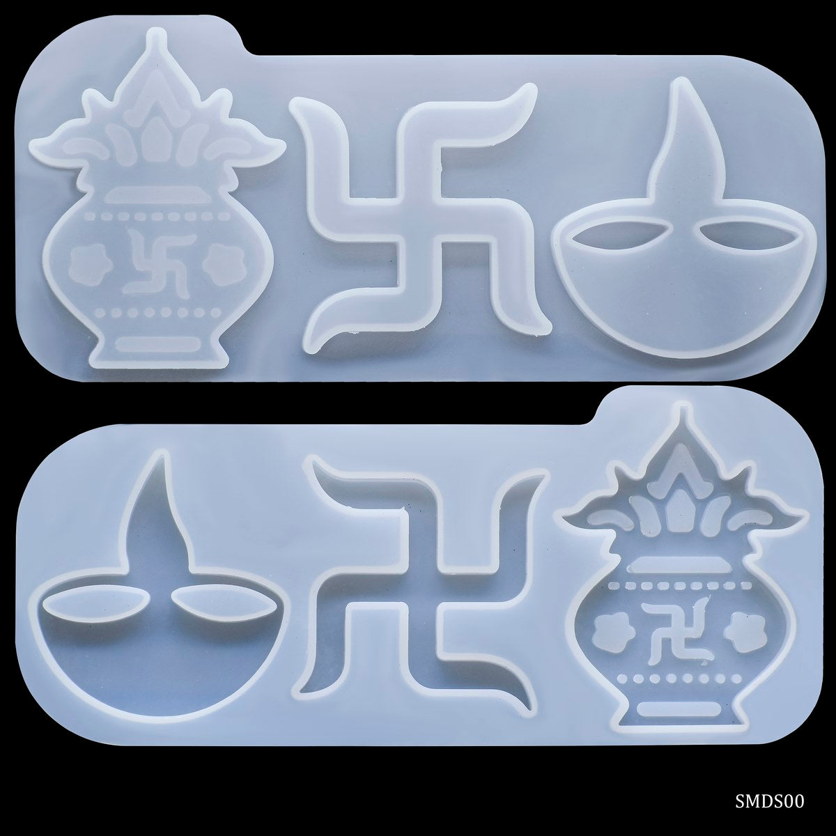 Gift To Love | Silicone Mould Diya Swastik Kalash | Code : SMDS00