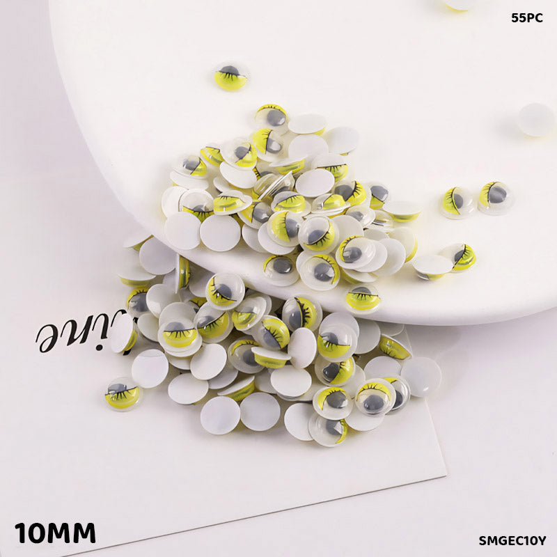 गिफ्ट टू लव | गूगली आई विद आईलैश 10MM पीला 55PC | कोड: SMGEC10Y