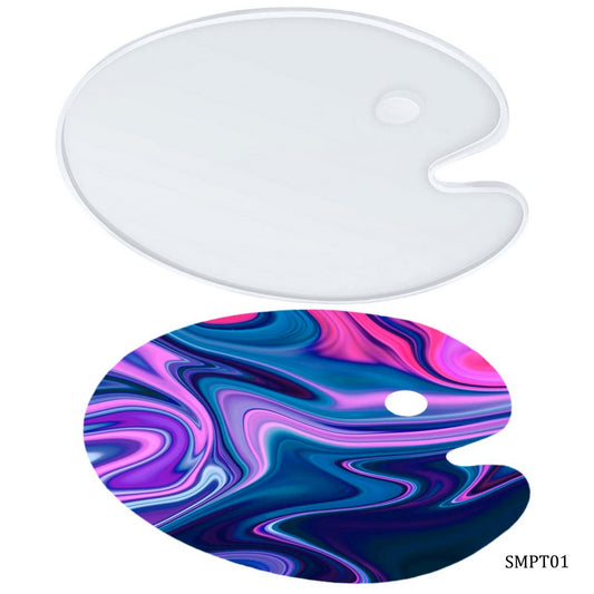 Gift To Love | Silicone Mould Painting Tray Oval | Size : Small | Code : SMPT01