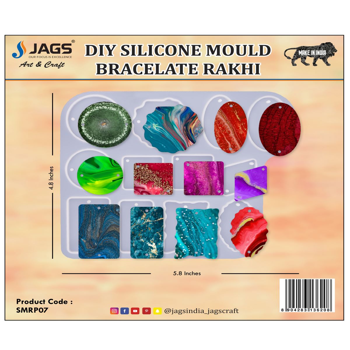 Gift To Love | Silicone Mould Rakhi Bracelet 12D | Code : SMRP07