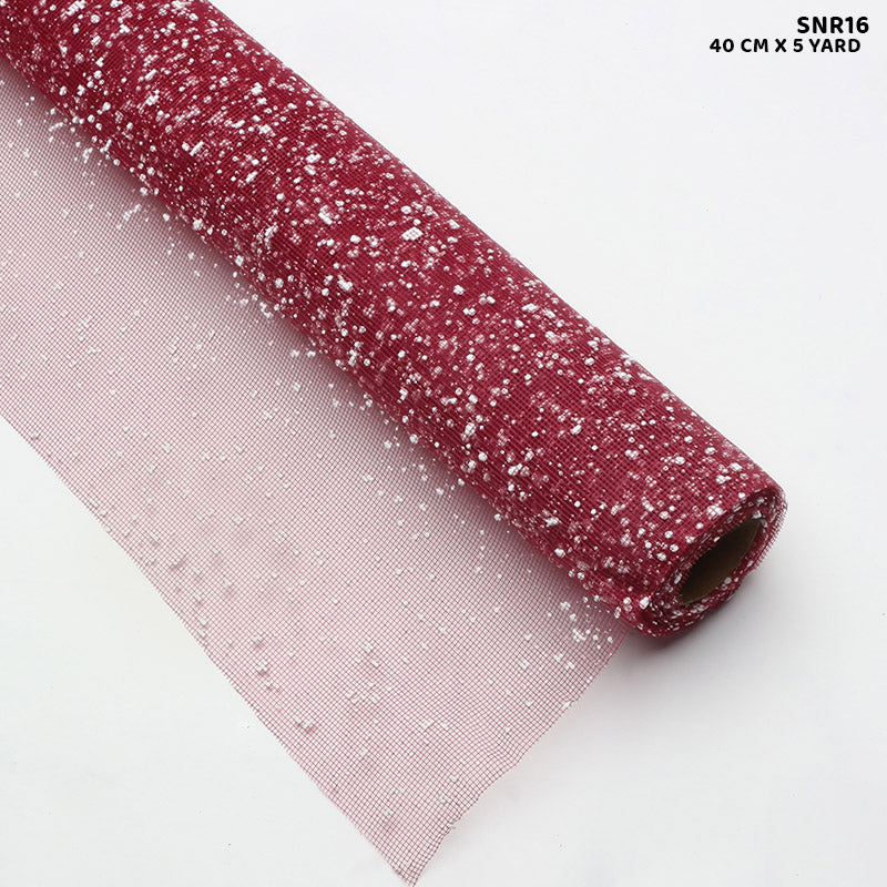 Gift To Love | Snow Roll | Color : Maroon | Size : 40 Cm X 5 Yard | Code : SNR16