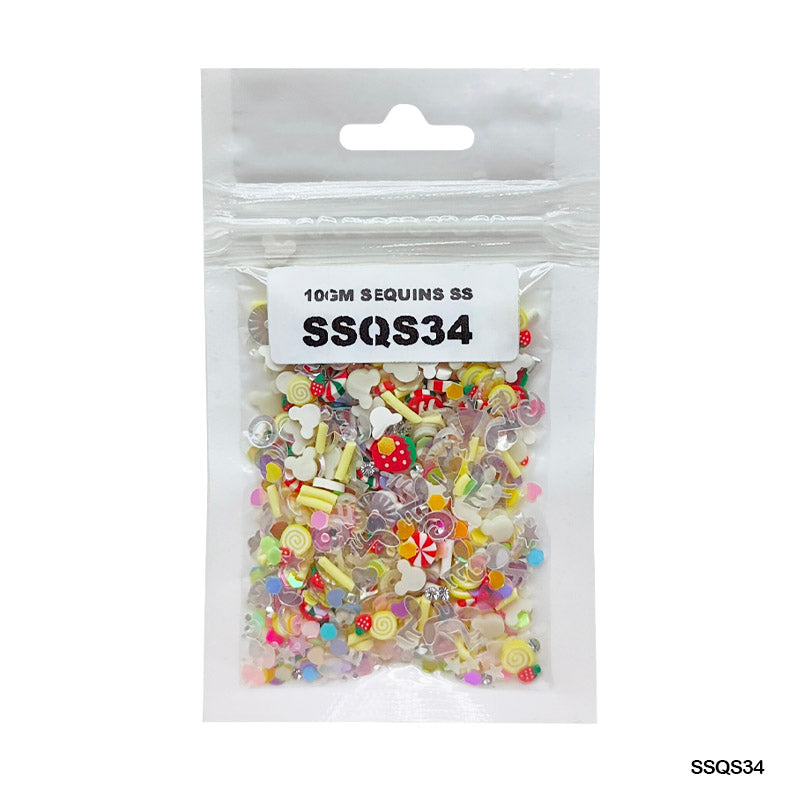 Gift To Love | Sequins Ss | Color : Multi | Pcs : 10 Gm | Code : SSQS34
