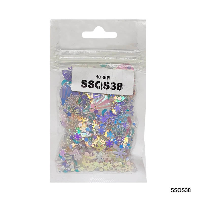 Gift To Love | Sequins | Color : Multi | Pcs : 10 Gm | Code : SSQS38