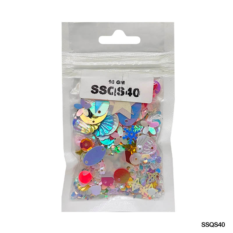 Gift To Love | Sequins | Color : Multi | Pcs : 10 Gm | Code : SSQS40