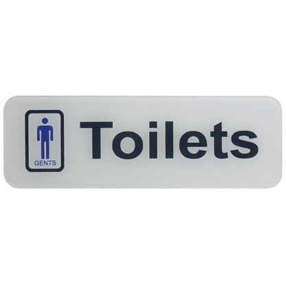 Gift To Love | Acrylic Sticker Gents Toilets | Color : White | Code : SWGT