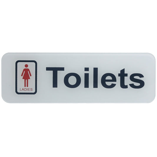 Gift To Love | Acrylic Sticker Ladies Toilets | Color : White | Code : SWLT
