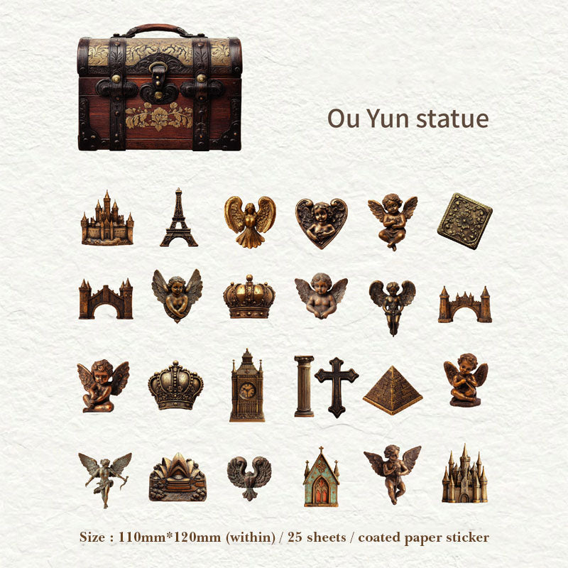 Gift To Love | Retro Story Object Sticker | Pcs : 25 Pc | Code : SZPJ047