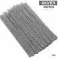 Gift To Love | Craft Pipe Cleaner | Color : Silver | Size : 7 Mm X 30 Cm | Pcs : 100 Pcs | Code : T25