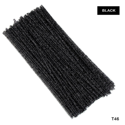 Gift To Love | Craft Pipe Cleaner | Color : Black | Size : 7 Mm X 30 Cm | Pcs : 100 Pcs | Code : T46