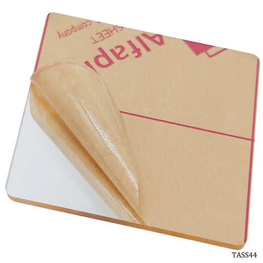 Gift To Love | Acrylic Sheet Clear Square | Size : 4 Inch | Code : TASS44