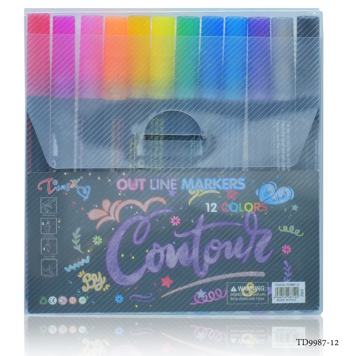 Gift To Love | Out Line Markers | Pcs : 12 Colors | Code : TD9987-12