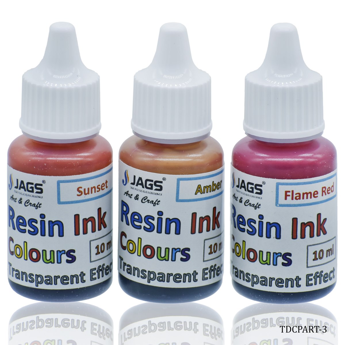 Gift To Love | Resin Ink Colours | Size : Transparent Effect | Pcs : Set Of 3 Pcs | Code : TDCPART-3
