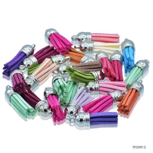 Gift To Love | Tassel Fitting Silver Mix Colour 25 Pcs | Code : TF25PC-2