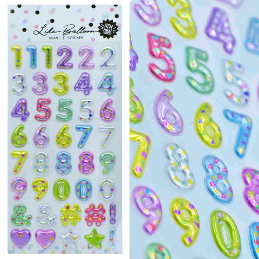 Gift To Love | Stickers Number Lite Ballon | Code : TJK-A