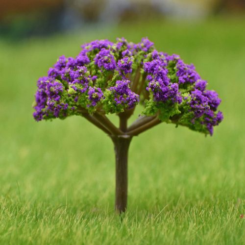 Gift To Love | Artificial Miniature Green & Purple Tree 1pc | Code : TL-40GPE