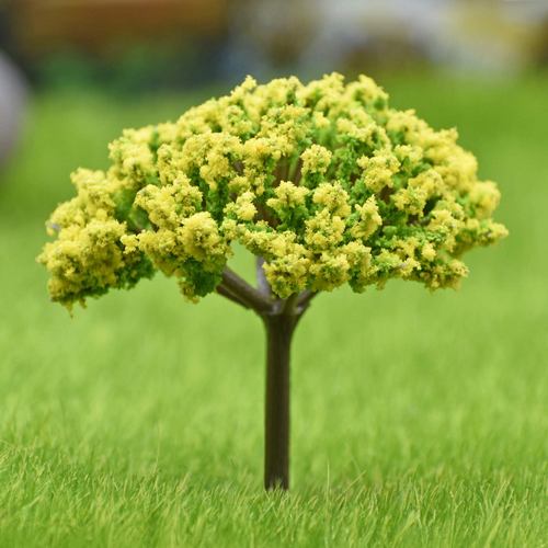 Gift To Love | Artificial Miniature Green & Yellow Tree 1pc | Code : TL-40GYW