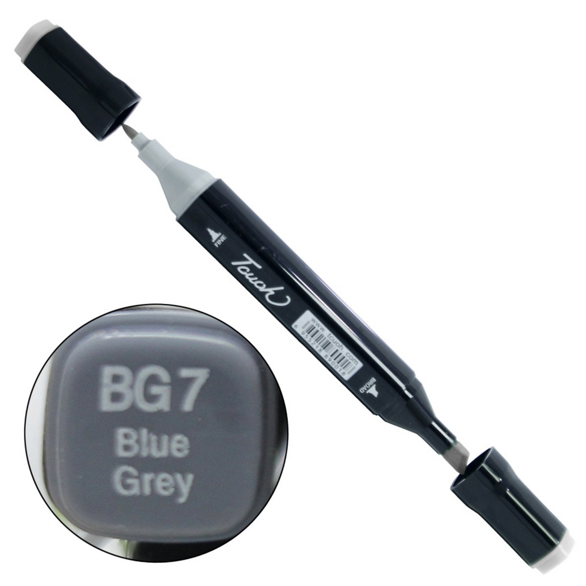 Gift To Love | Touch Marker 2In1 Pen | Color : Blue Grey | Code : TMBG7