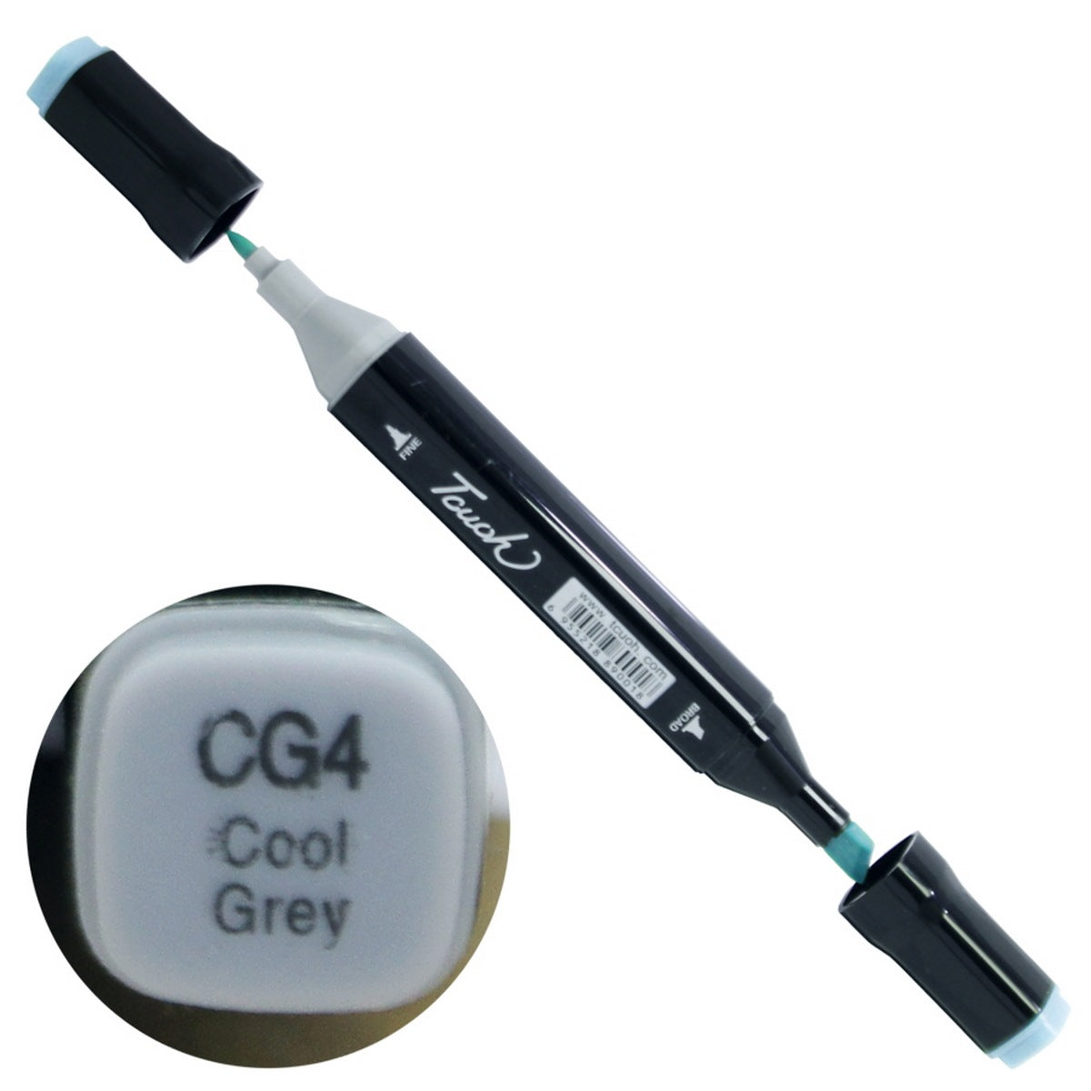 Gift To Love | Touch Marker 2In1 Pen | Color : Cool Grey | Code : TMCG4