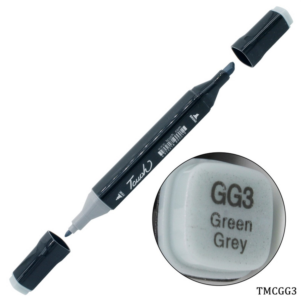 Gift To Love | Touch Marker 2In1 Pen | Color : Green Grey | Code : TMGG3