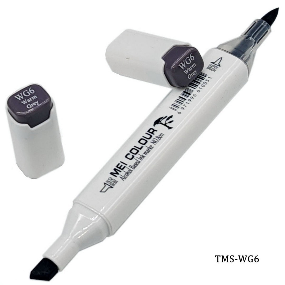 Gift To Love | Touch Marker Soft 2 In 1 Pen | Color : Warm Grey | Code : TMS-WG6