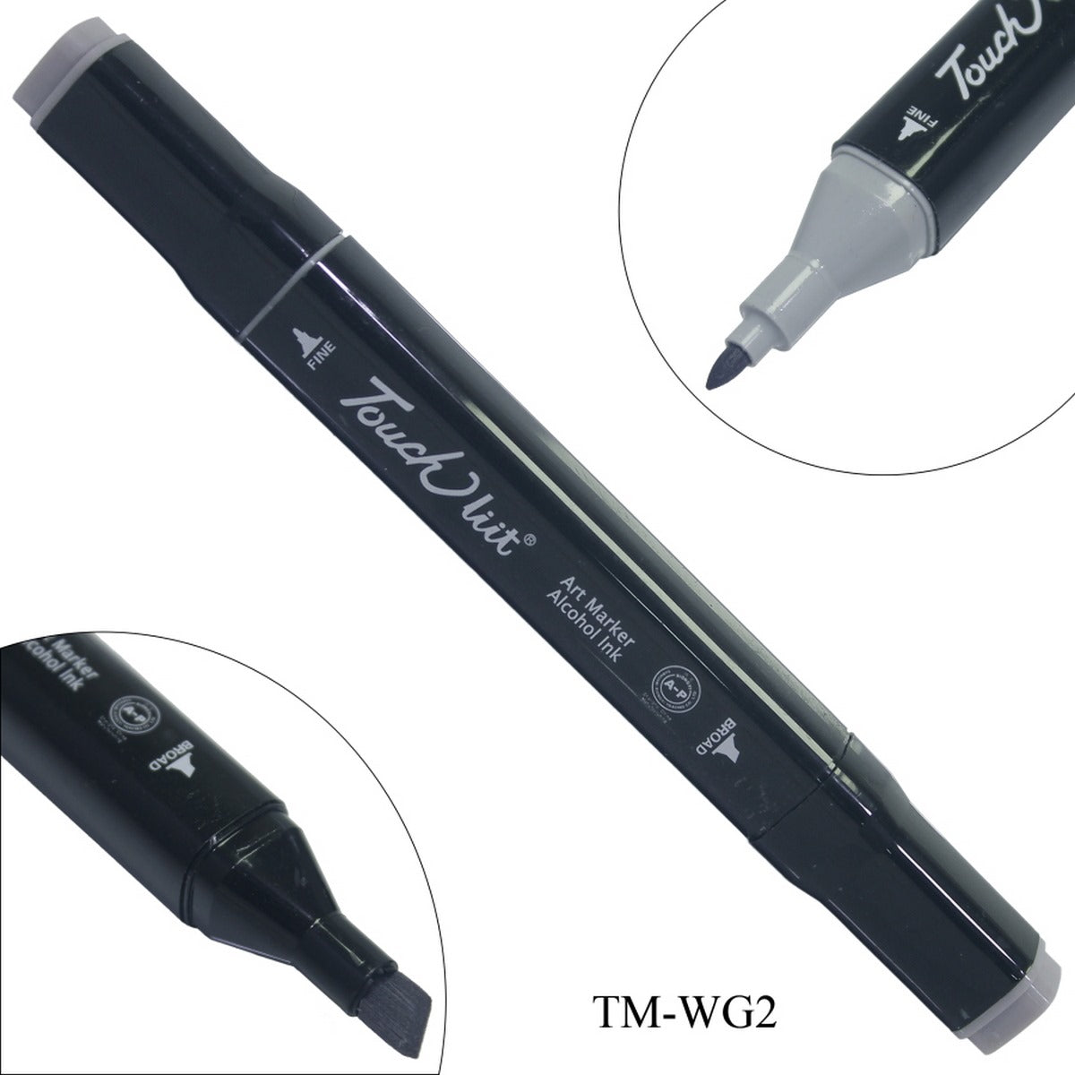 Gift To Love | Touch Marker 2In1 Pen | Color : Warm Grey | Code : TMWG2