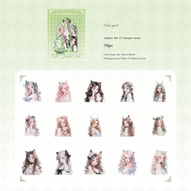 Gift To Love | Princess Series Fantasy Sticker | Pcs : 30 Pc | Code : TS06H195