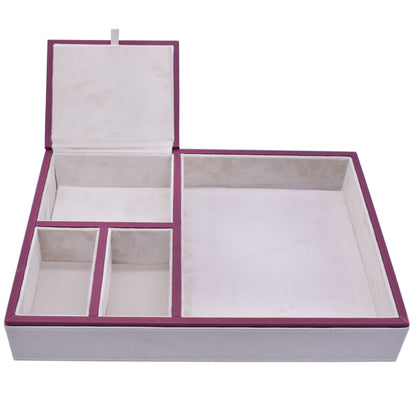Gift To Love | Table Stationery Set Leatherite 4In1 | Color : Gray | Code : TSSL02