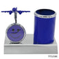 Gift To Love | Pen Stand With Watch With Air Craft | Color : Blue | Code : TT525BE