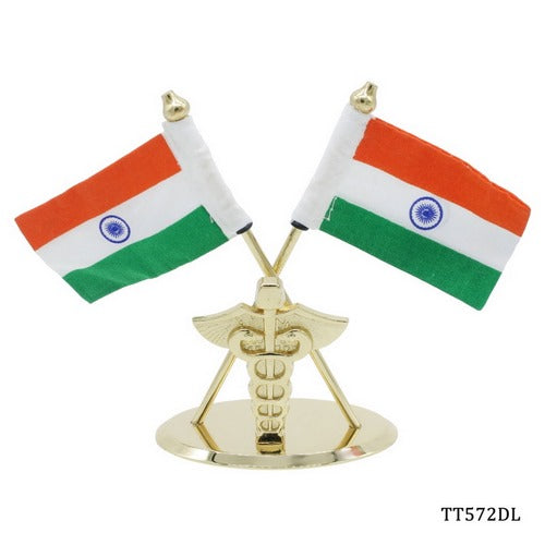 Gift To Love | Table Top Cross Flag Golden With Dr Logo | Code : TT572DL