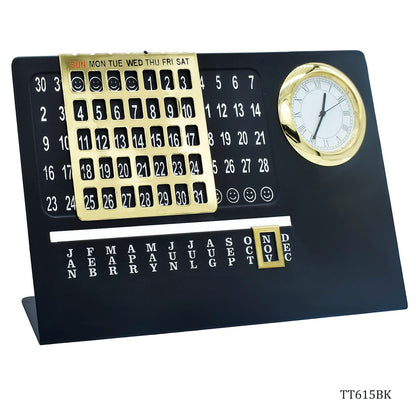 Gift To Love | Life Time Calendar With Month Clock | Color : Black | Code : TT615BK