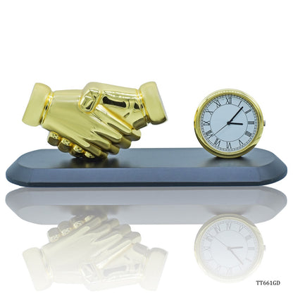 Gift To Love | Desktop Hand Shake With Watch | Color : Gold | Code : TT661GD