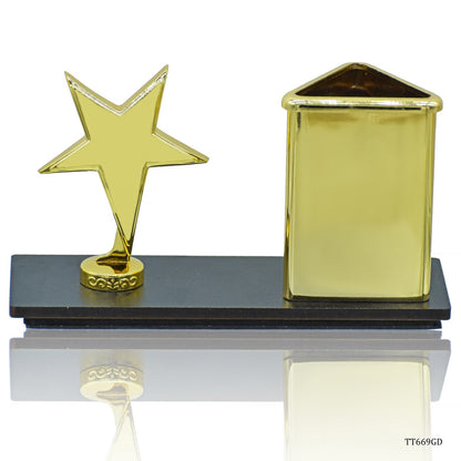 Gift To Love | Desktop Star With Pen Stand | Color : Gold | Code : TT669GD