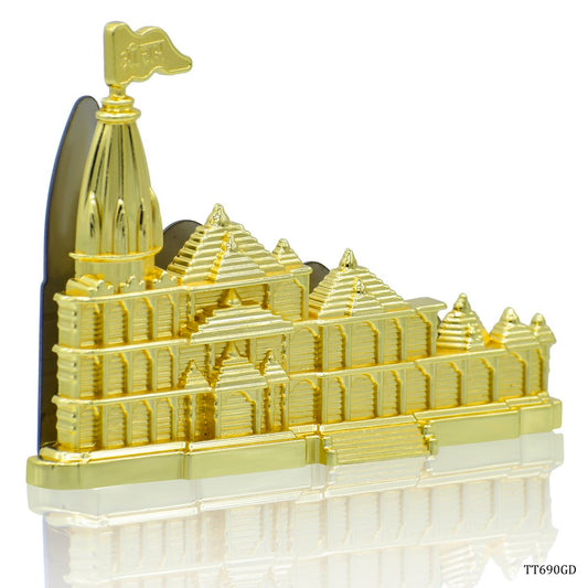 Gift To Love | Table  With Card Holder Ram Mandir | Color : Gold | Code : TT690GD