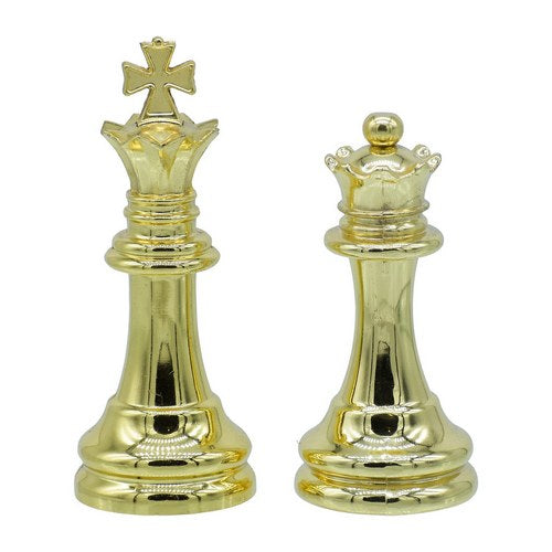Gift To Love | Metal Chess King & Queen Theme Golden | Code : TT740G