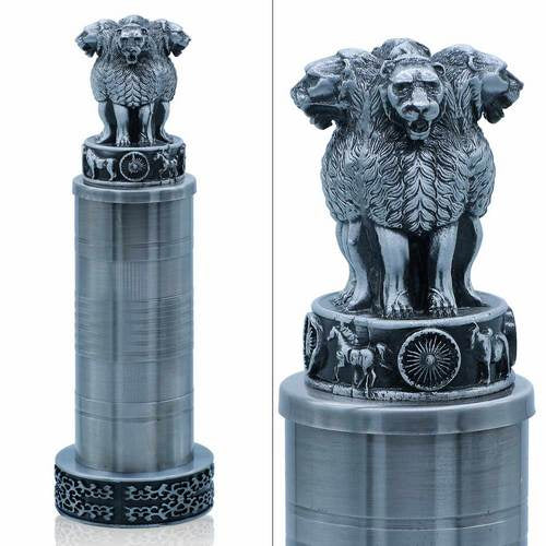 Gift To Love | Desktop Metal Ashoka Pillar 19CM Antic Black | Code : TT752A-B