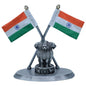 Gift To Love | Metal Ashoka Stambh With 2 Cross Flag OX Black | Code : TT755B