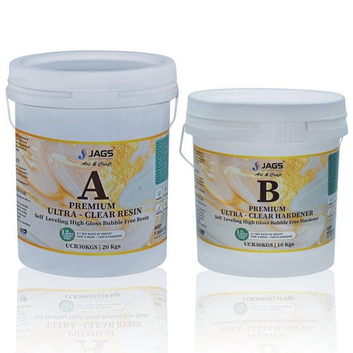 Gift To Love | Ultra Clear Set Resin 20 Kg Hardener 10 Kg | Code : UCR30KGS