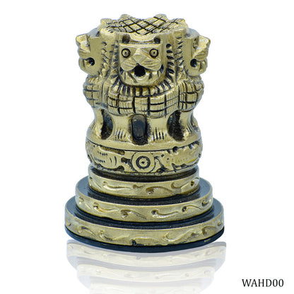 Gift To Love | Wooden Ashoka Head Decoration | Color : Antique | Size : 3 Inch | Code : WAHD00
