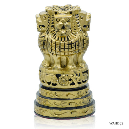 Gift To Love | Wooden Ashoka Head Decoration | Color : Antique | Size : 5 Inch | Code : WAHD02