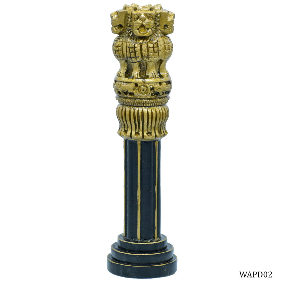 Gift To Love | Wooden Ashoka Pillar Decoration | Color : Antique | Size : 8 Inch | Code : WAPD02