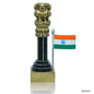 Gift To Love | Wooden Ashoka Pillar Decoration With Flag | Size : 6 Inch | Code : WAPF01