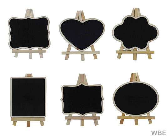 Gift To Love | Wooden Black Board With Easel | Size : 6 Inch | Code : WBE