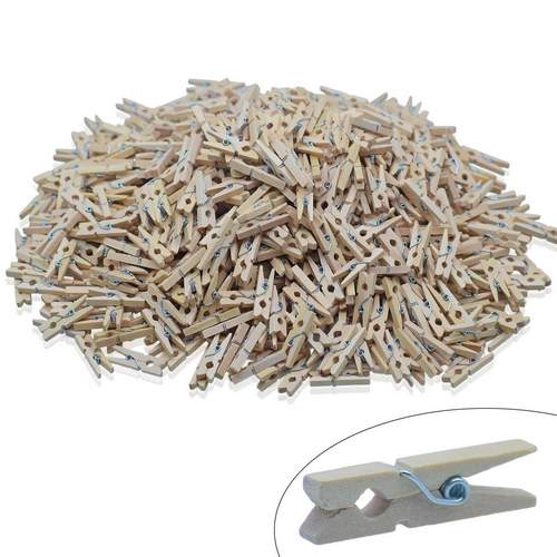 Gift To Love | Wooden Clip Natural 1000Pcs Small 3CM | Code : WCN102