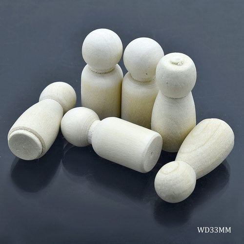 Gift To Love | Wooden Doll Raja & Rani 6Pcs | Code : WD33MM