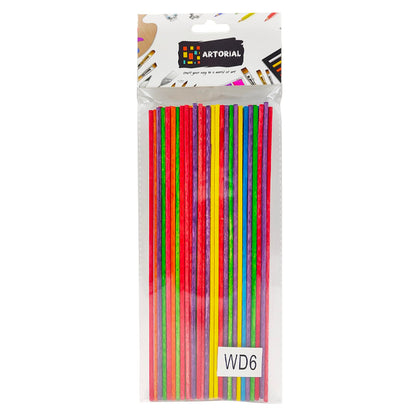 Gift To Love | Wood Stick Color | Size : 0.3 Cm X 20 Cm | Pcs : 50 Pcs | Code : WD6