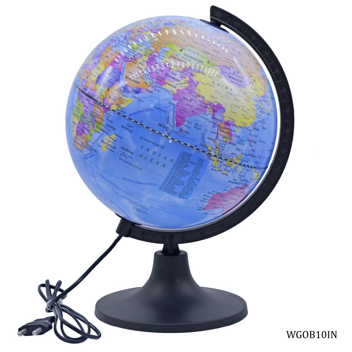 Gift To Love | World Globe Ornate | Color : Blue | Size : 10 Inch | Code : WGOB10IN