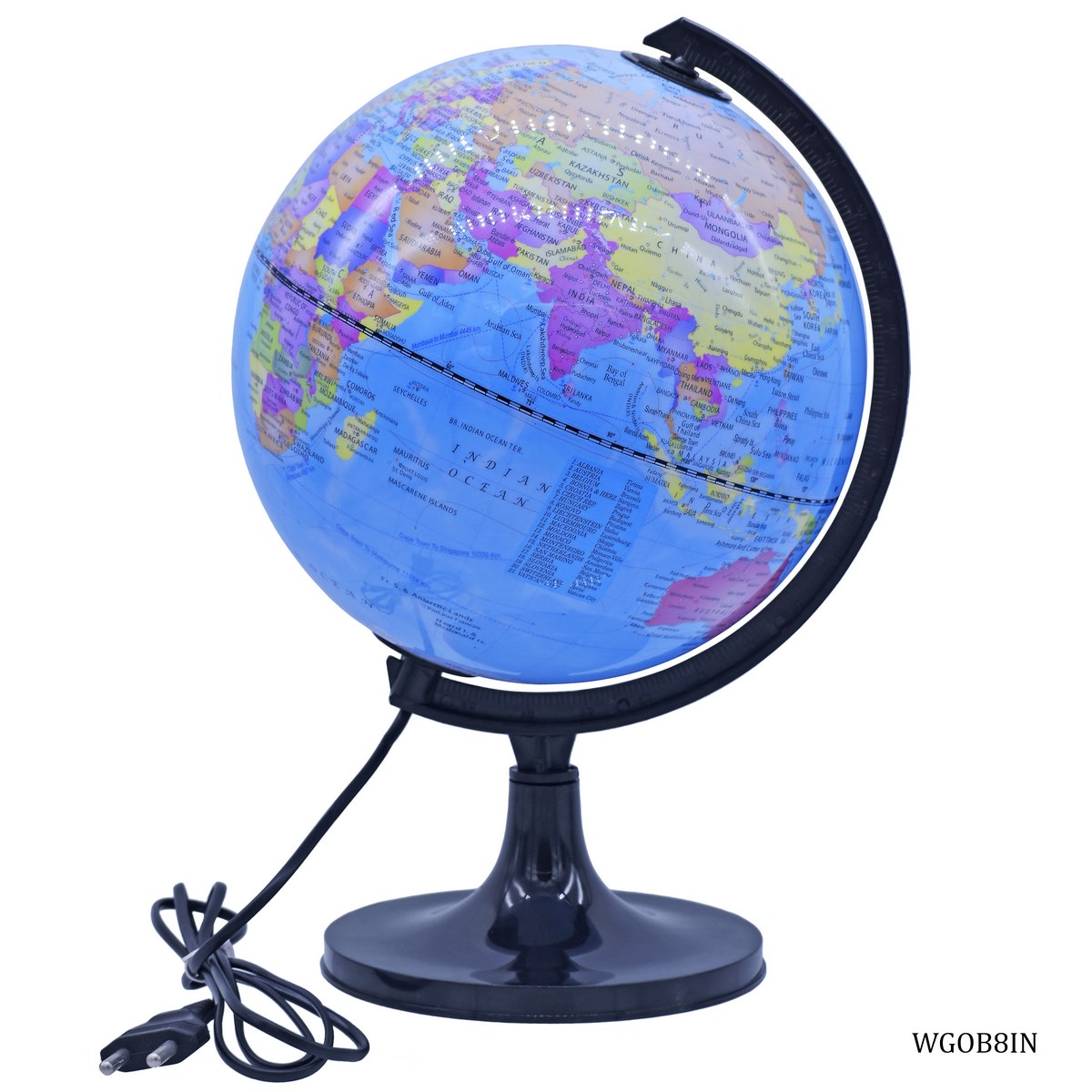 Gift To Love | World Globe Ornate | Color : Blue | Size : 8 Inch | Code : WGOB8IN