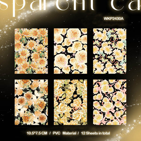 Gift To Love | Romantic Flower Paper Sheets | Size : 10 X 7 Cm | Pcs : 12 Pcs | Code : WKP2430A