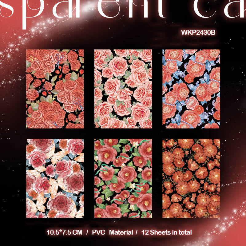 Gift To Love | Romantic Flower Paper Sheets | Size : 10 X 7 Cm | Pcs : 12 Pcs | Code : WKP2430B